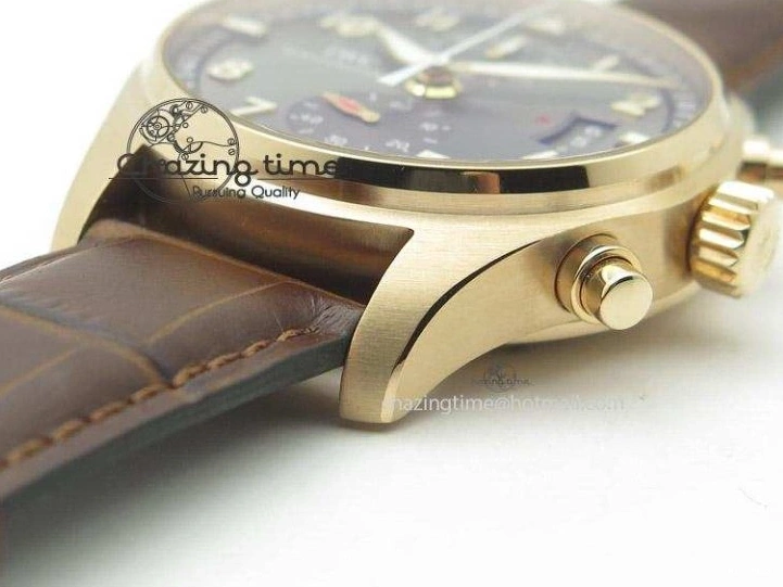 MIROTIME 0329 Pilot Chrono RG 3878 ZF Best Edition Grey Dial On Brown Leather Strap A UrbanChic 7330